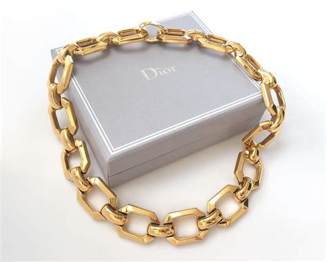 chr dior gold necklace|chr dior vintage jewelry.